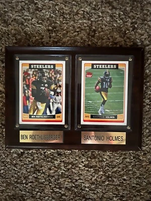 Cartões de novato Pittsburgh Steelers Santonio Holmes Ben Roethlisberger 2006 Topps - Imagem 1 de 4