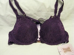 Fenty Savage romantischer schnurgebundener Push-Up-BH Gr. 36B lila Neu mit Etikett - Bild 1 von 5