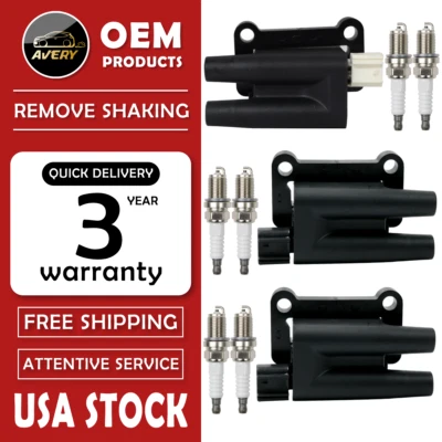 Ignition Coil, Spark Plug For Mitsubishi Montero Sport 3L 3.5L 97-04 UF196 UF197 Foto 1 de 4