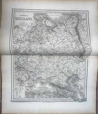 RUSIA UCRANIA 1873 CARL GRAF MAPA ANTIGUO MUY GRANDE SIGLO XIX Foto 1 de 4