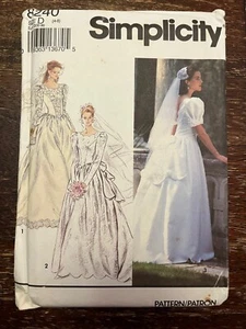 Simplicity 8240 SIN CORTAR patrón de costura, vestido de novia de señoritas, talla 4-8 - Imagen 1 de 2