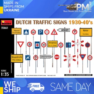 Miniart 35661 - 1/35 - Dutch Traffic Signs 1930-40’s Diorama Model Kit - Bild 1 von 5
