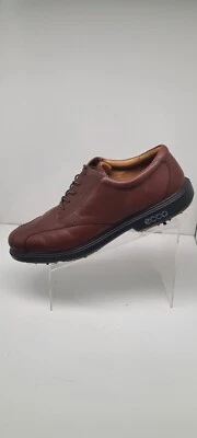 Ecco Men’s Brown Leather Golf Shoes Spikes Bicycle Toe Size EU 47 US 13 - 13.5 - Изображение 1 из 4