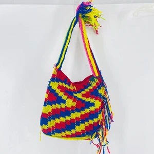 Peru BOHO Pouch Bag Handwoven Purse Handmade Authentic Original Colorful Design - Picture 1 of 9