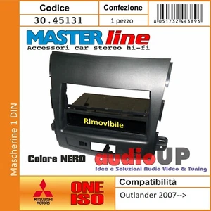 MASCHERINA RADIO 1 DIN E 2 DIN MITSUBISHI OUTLANDER '07> ADATTATORE CON CASSETTO - Foto 1 di 2