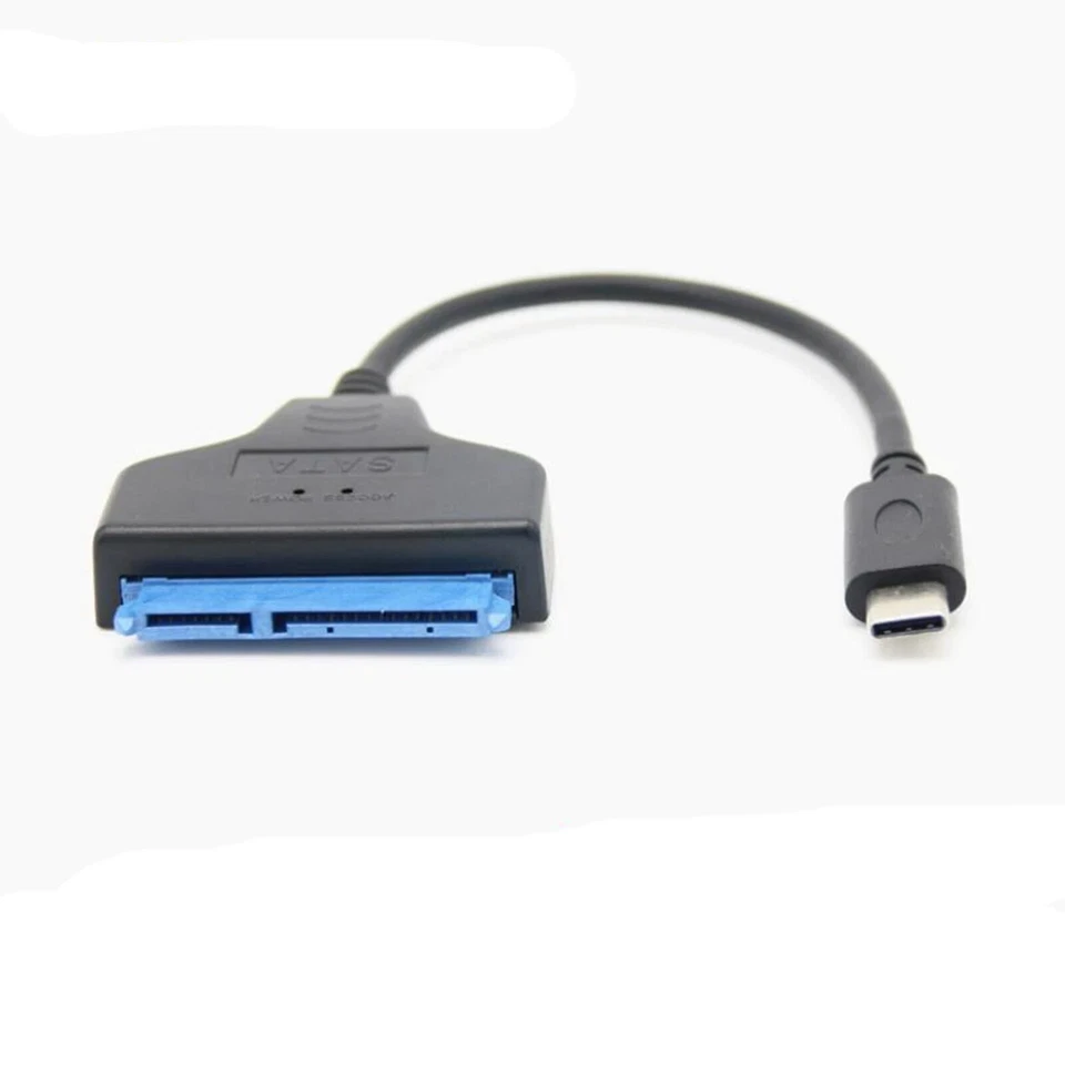USB 3.1 Type-C Male To SATA 22 Pin Adapter Cable 2.5" External Hard Disk Drive - Image 1 of 1