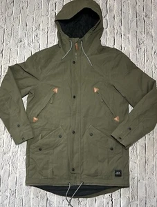 Oakley Silver Horse Men’s Parka Jacket Quilted Lining Army Green Large - Picture 1 of 8