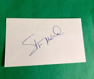 Stan Musial Signed Index Card - St. Louis Cardinals - Picture 1 of 4