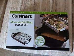 Cuisinart CMT-200 Marinade & Grilling Basket Set 12.5 x 7.6 x2.25 NEW OPEN Box - Picture 1 of 5