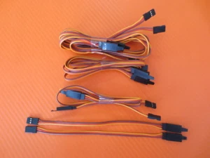 Je 2 Stück Servoverlängerung Graupner Sicherungsclip 15/30/60/90cm Servo Kabel - Bild 1 von 8
