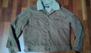 Polo Ralph Lauren Jacket Corduroy Brown Tan Fur Sherpa Vintage RARE L Large. - Picture 1 of 7