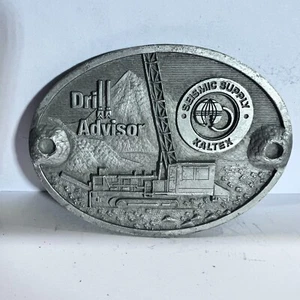 Vintage Belt Buckle Kaltex Seismic Supply Drill Advisor Mining No.233 - Picture 1 of 2