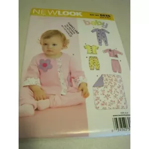 BABY ROMPER TOP PANTS BLANKET NEW LOOK 6636 Sewing Pattern UNCUT - Picture 1 of 2