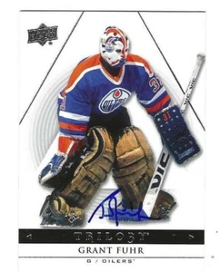 Tarjeta firmada GRANT FUHR Edmonton Oilers 2013-14 Upper Deck Trilogy #36 Show Tick - Imagen 1 de 1