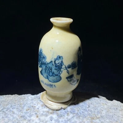 Botella de tabaco de porcelana antigua china botella de tabaco de porcelana antigua de colección Foto 1 de 4