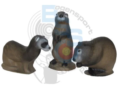 3 DI 3D Tier 3DI SRT Bogenschießen Recurve Compound Präriehund Mink Muskusrat Set Neu