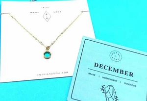 December Swarovski Birthstone Necklace - 14k Gold-Filled - Picture 1 of 6
