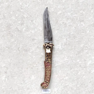 Vintage Floral Decorated Brass Handle Folding Knife Working NIce Old DG139 - Picture 1 of 7