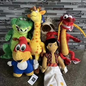 Plush Stuffed Animal Disney Toy Aladdin Mushu Woody Wood Pecker Tick Tock Croc - Picture 1 of 15