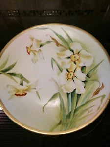 Circa 1910~Royal Rudolstadt~Handpainted~ Porcelain Plate~Prussia~Daffodils(B42) - Picture 1 of 8