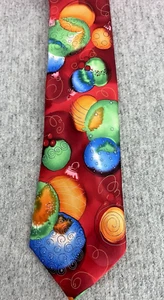 Corbata corbata JERRY GARCIA col #60 seda/vicosa CREMA DE MENTHE RESACO bolas de Navidad - Imagen 1 de 7