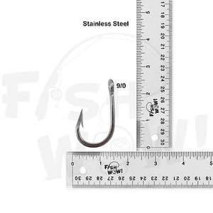 Fish WOW! Size 9/0 Stainless Steel Swordfish Tuna Hook Select QTY 5 10 20 50 lot - Picture 1 of 10