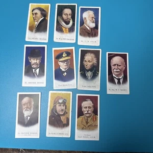 Lot of (10) 1927 Carreras High-Class Cigarettes Famous men - Picture 1 of 10