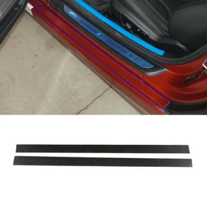 Carbon Fiber Car Door Welcome Step Sill Trim Scuff Plate Trim For BMW Z4 2017-20 - Picture 1 of 11
