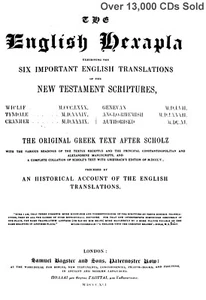 1841 Englische Hexapla Bibel - Samuel Bagster - 6 Neutestamentliche Übersetzungen - Studie - CD - Bild 1 von 2