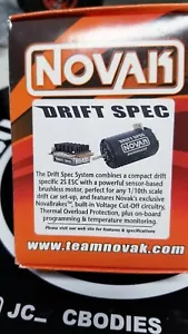 COLLECTORS NEW N0VAK DRIFT SPEC 1/10 COMBO 1/10 2S LIPO ESC AND 13.5T MOTOR - Picture 1 of 6