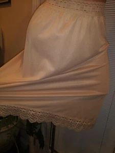 Vtg OLGA S Satin Shiny Slipper Shiny Dress Slip Half Slip Slippery Slip OLGA S - Picture 1 of 8