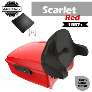 For 97+ Harley/Softail Advanblack SCARLET RED Rushmore King Tour Pak Pack Pad - Picture 1 of 13