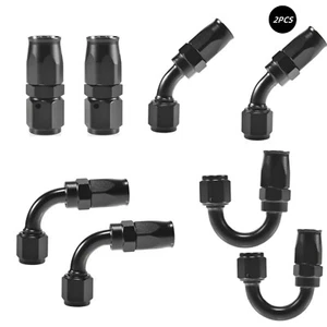 2Pcs AN6 AN8 AN10 AN12 Swivel End Fitting Adapter For CPE Oil Fuel Gas Hose Line - Picture 1 of 28