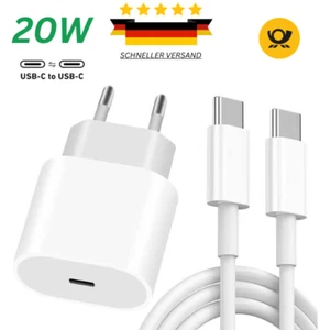 20W USBC Schnell Adapter Netzteil Für ORIGINAL Apple iPhone 16 15 Pro 1m Kabel - Bild 1 von 6