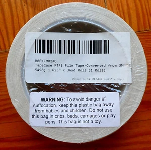 3M 5498 PTFE Tape (Polytetraflorethylene) 1.625" x 6yds - Picture 1 of 1
