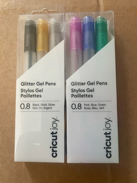 Cricut Joy Glitter GEL Pens 0.8 Pink Blue & Green 2007080