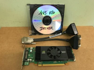 NVIDIA Quadro NVS420 512MB Video Graphics Card Gen 2 VHDCI to Quad SL 4 DVI - Image 1 of 2