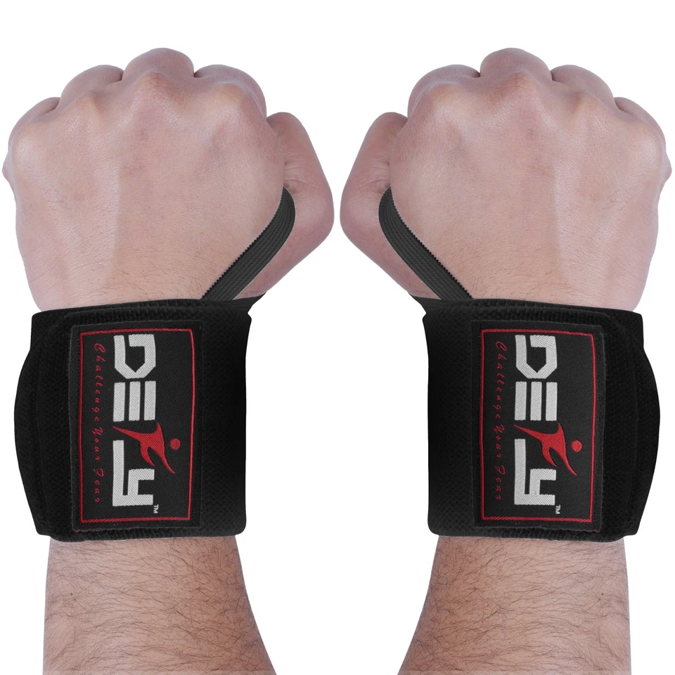 DEFY Power Weight Lifting Wrist Wraps Supports Gym Workout Bandage Straps 18" - Image 1 of 4