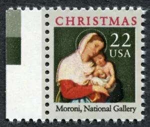 CHRISTMAS - ODD MORONI MADONNA + CHILD - 1987 Scott 2367 with FREAK ERROR (232a) - Picture 1 of 24