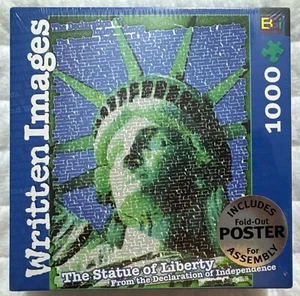 The Statue Of Liberty Declaration Of Independence Written Images Puzzle Sealed - Picture 1 of 9