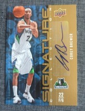 2009-10 Upper Deck Signature Collection Corey Brewer Auto Card#18 Timberwolves