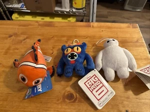 Disney Mini 6” Plush Lot. Baymax, Fred And Nemo - Picture 1 of 1