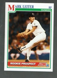 1991. Score. Mark Leiter. rookie #727 - Picture 1 of 2