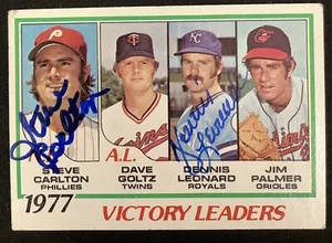 Steve Carlton Signed 1978 Topps #206 Baseball Card Dennis Leonard Autograph TPG - Picture 1 of 3