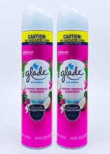 2 Glade EXOTIC TROPICAL BLOSSOMS Air Freshener Room Spray Mist 8.3 oz - Picture 1 of 1