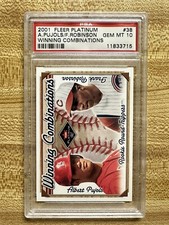 2001 Fleer Platinum Albert Pujols Winning Combinations PSA 10 Gem Mint *pop 8