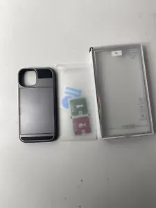 Custodia iPhone 15 con Porta Carte, Slot per Schede Nascosto Antiurto + Protezione Schermo - Foto 1 di 7