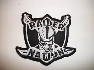 Las Vegas Raiders ~ Raider Nation ~ gestickter PATCH ~ 4" x 4 1/2" ~ Bügeln Nähen - Bild 1 von 1