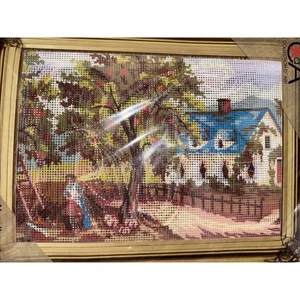 Bedruckte Nadelspitzen Sets Gobelin Leinwand 30x40 cm Rto Apfel Pflücktag - Bild 1 von 5