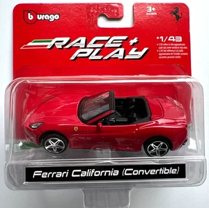 Nuevo BURAGO RACE + PLAY FERRARI CALIFORNIA CONVERTIBLE ESCALA 1:43! - Imagen 1 de 2